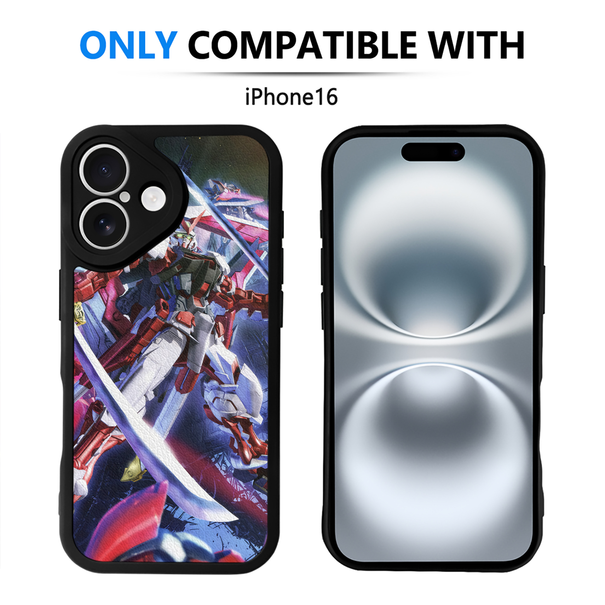 （画像用） 機動戦士ガンダム Mobile Suit Gundam 【iPhone 16シリーズ対応】シリコンスマホケース（レザー調） 材質：シリコン